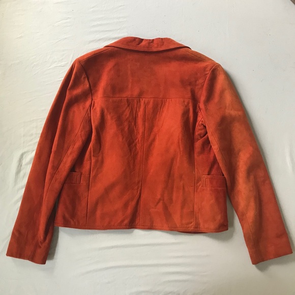 VINTAGE Suede Leather Jacket in Russet - Picture 3 of 4